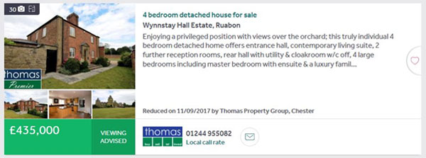 Premium property listing on Rightmove